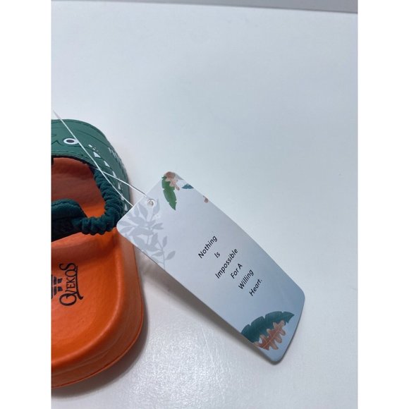 Brand New Boys Toddler Size 4 Green Crocodile Slip On Sandals Shoes Size 20/4 US - Picture 12 of 14